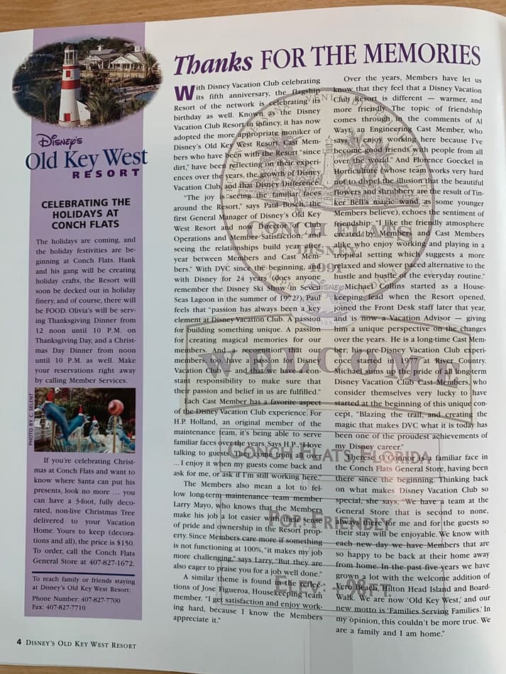 Page 4: Old Key West, Thanks for the Memories