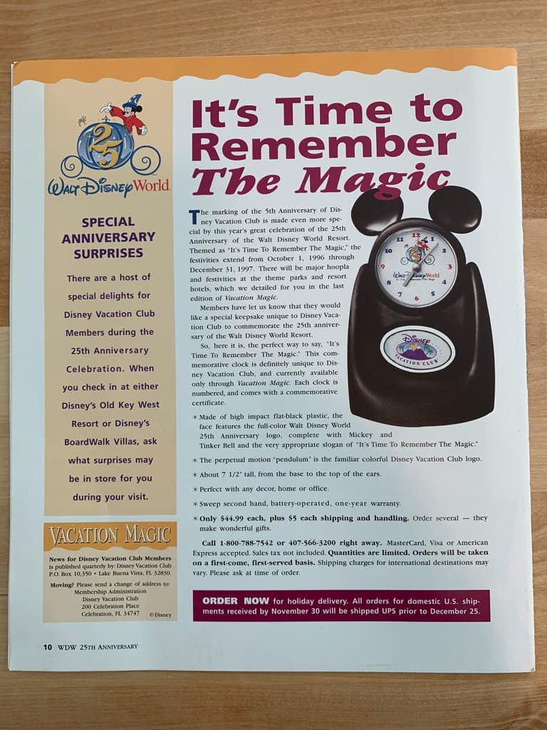 Remember the Magic: the back page