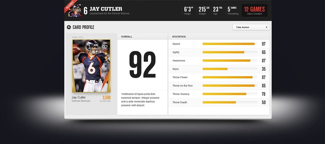 Card profile