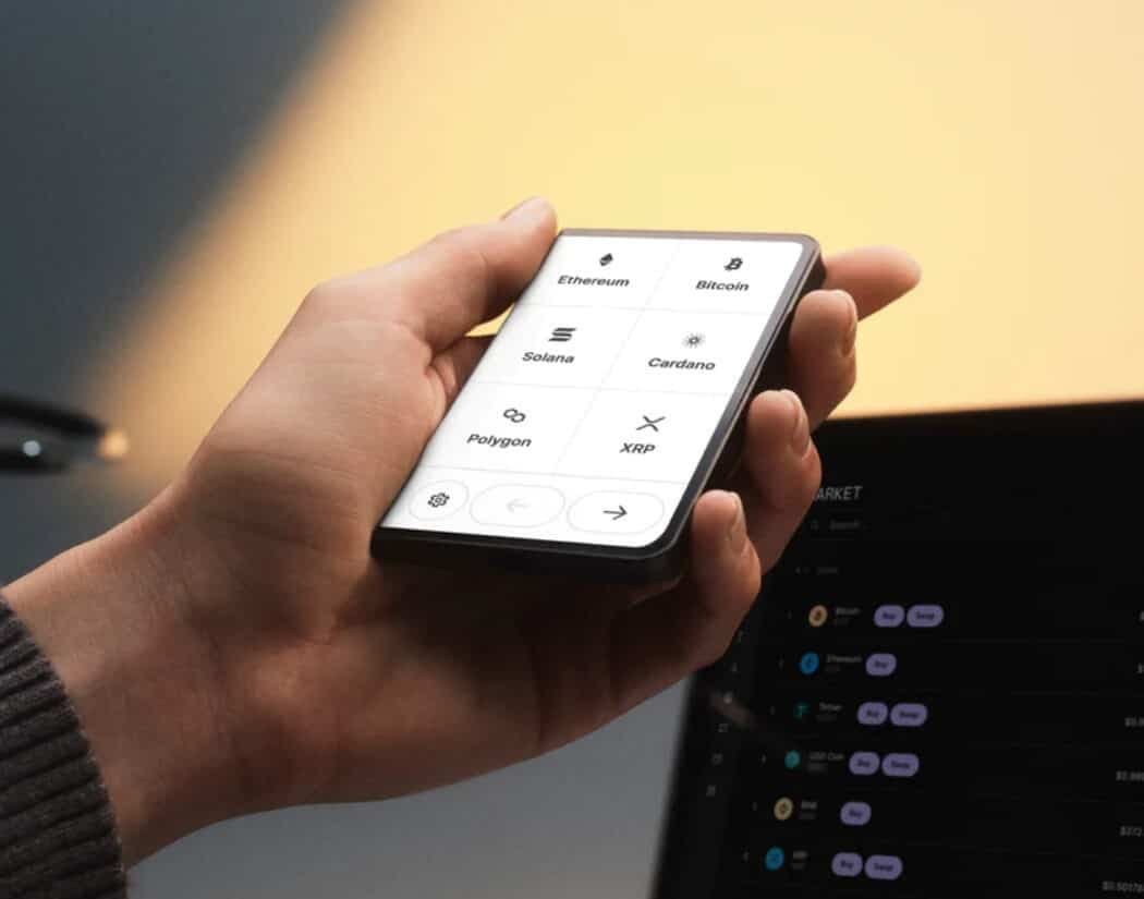 Ledger Stax, in hand