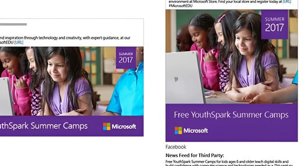 YouthSpark: Twitter and Facebook