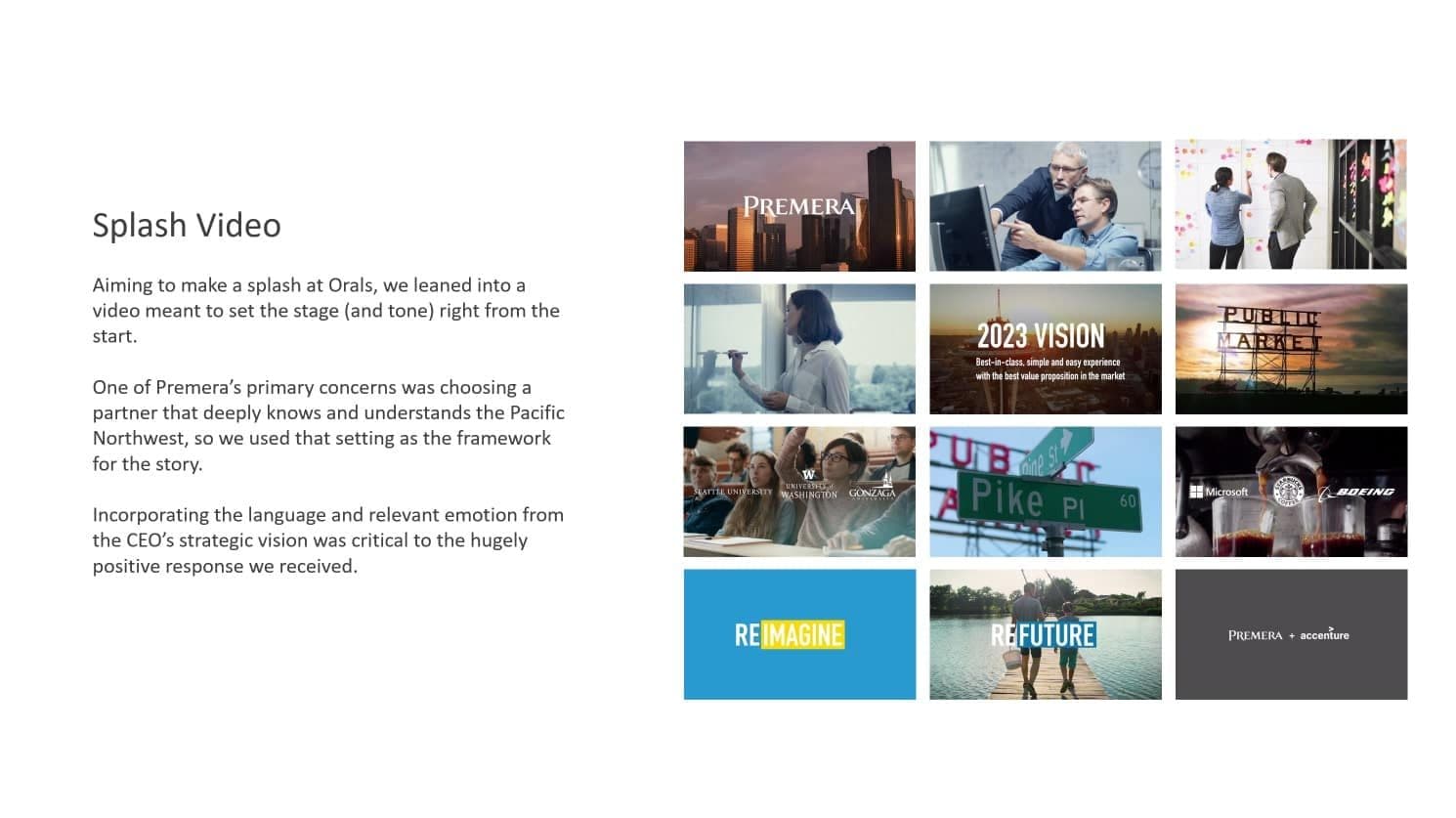 Premera pitch deck, page