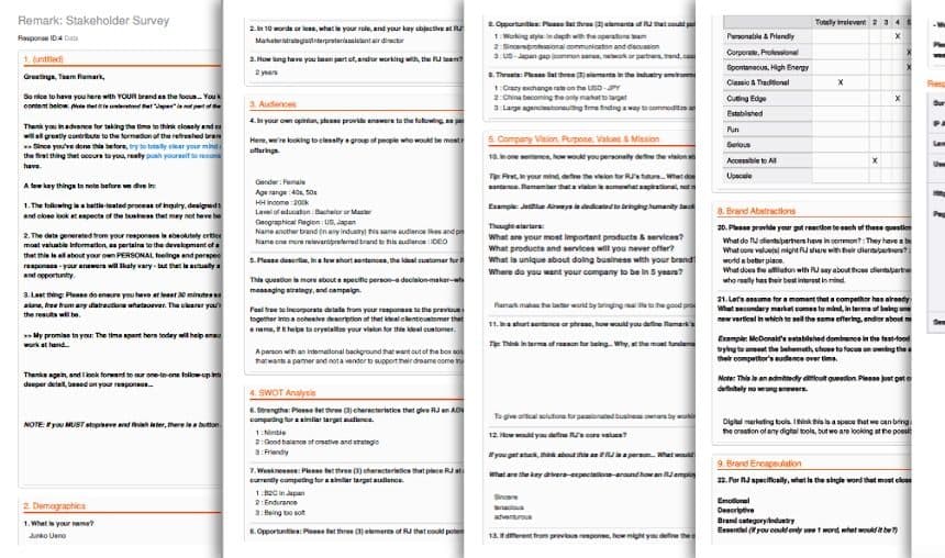 Pages from the Remark messaging brief
