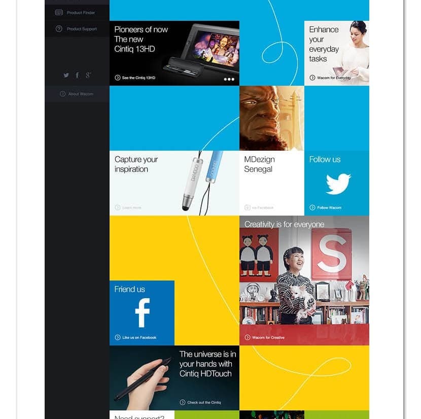 The discovery page