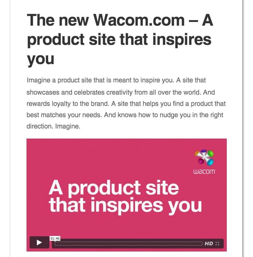 A product site that inspires you